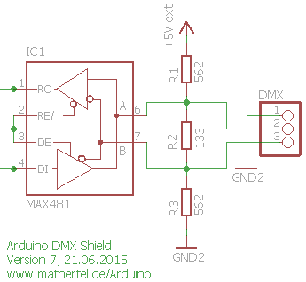 The schema of a DMX Driver chip